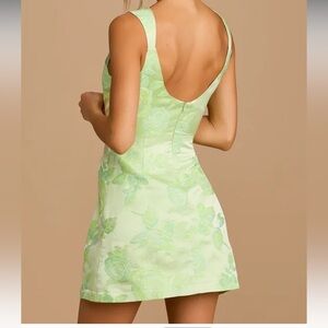 Lulus green rose satin mini dress. Small. Beautiful quality.